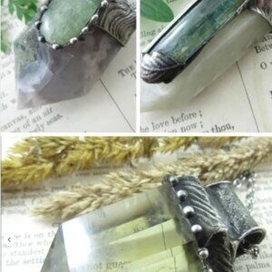 Lot 3 Callisto Jewelry Etsy Artisan Crystal Pendants Talisman Citrine Kyanite